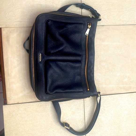 Fossil leather crossbody bag - Picture 1 of 3